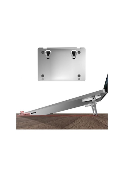 Coofbe Mini Laptop Standı Masaüstü Laptop Tutucu Laptop Standı Portatif Yapışkanlı Laptop Standı Set