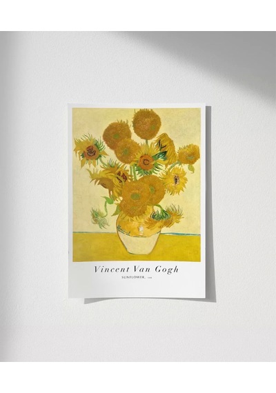 Çerçevesiz Poster Van Gogh Ayçiçekleri