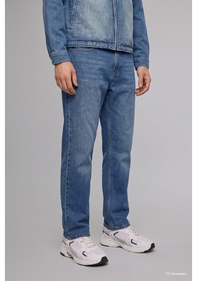 Defacto Straıght Fıt Normal Bel Boru Paça Jean Pantolon I6245ax26aunm28 Mavi-nm28