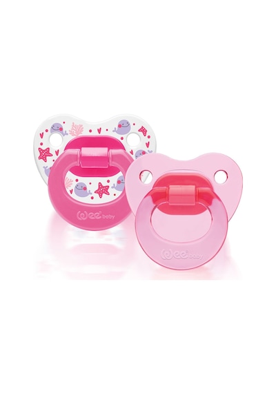 Wee Baby 2 Li Damaklı Emzik No:3 - Pembe