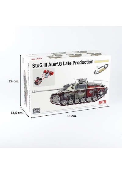 Rfm 5088 1/35 Ölçek, Stug.ııı Ausf.g, Geç Dönem Tankı, İç Detaylı, Plastik Model Kiti-55482