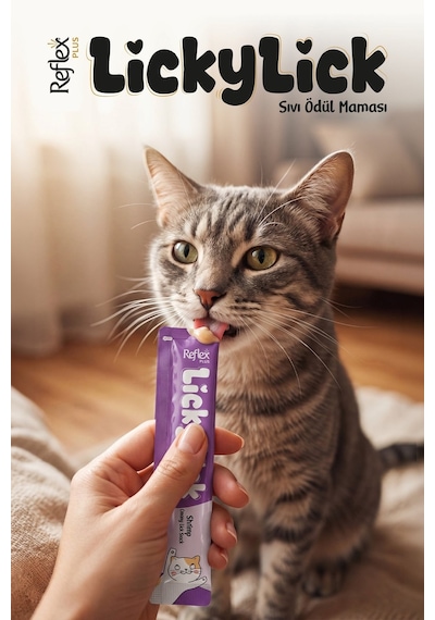Reflex Plus Lickylick Karidesli Sıvı Ödül Maması 5li Paket