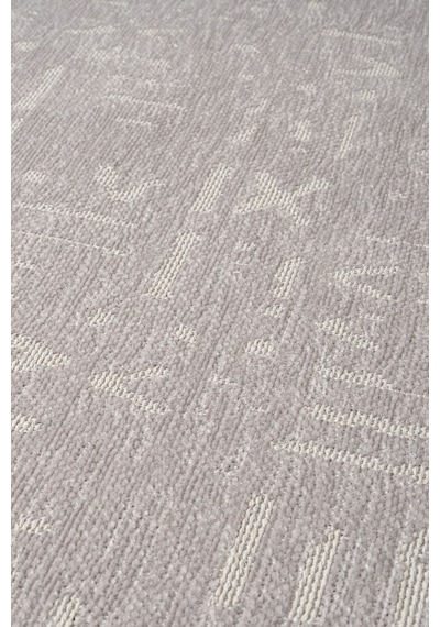Mikasa Mks01g Gri Dekoratif Şönil Kilim İskandinav Desen Yıkanabilir Yumuşak Kaymaz Taban Halı