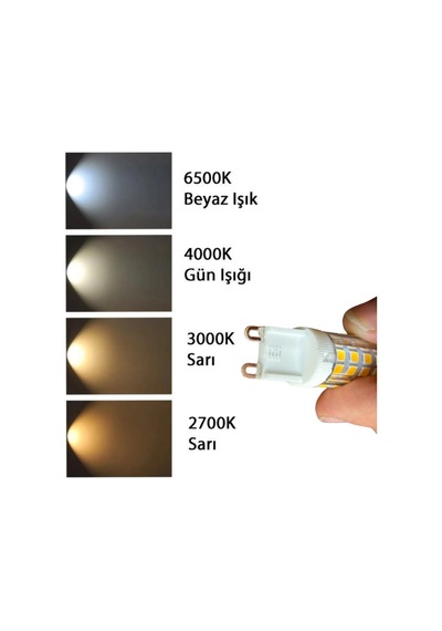 10 Adet Heka 7w 49w 3000k Gün Işığı G9 Duylu Dim Edilebilir Led Kapsül Ampul