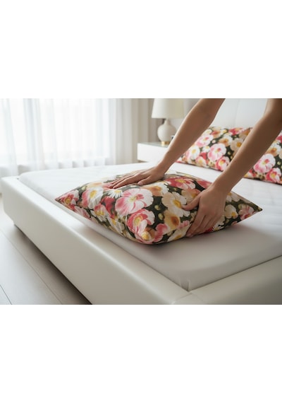 Artunhome Poplin Dijital Baskılı Yastık Kılıfı Seti 2 Adet 50x70 Cm %100 Pamuk Art20120039 Çok Renkli