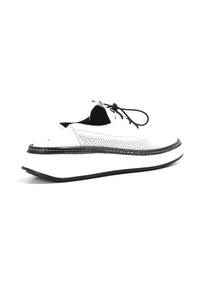 Onlo Ayakkabı Bty.74 Hakiki Deri Beyaz Sneaker Kadın Ayakkabı Beyaz
