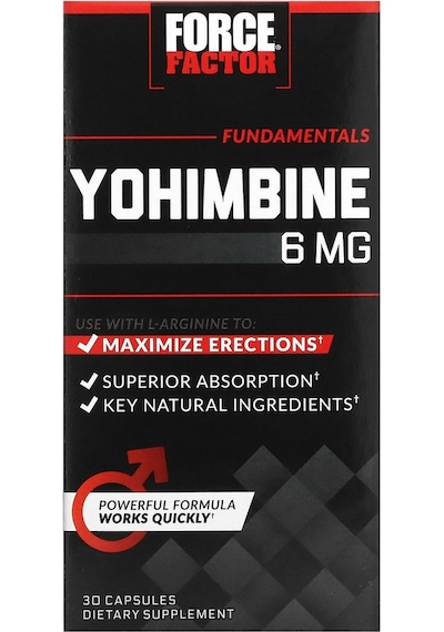 Force Factor, Yohimbine, 6 Mg, 30 Capsules