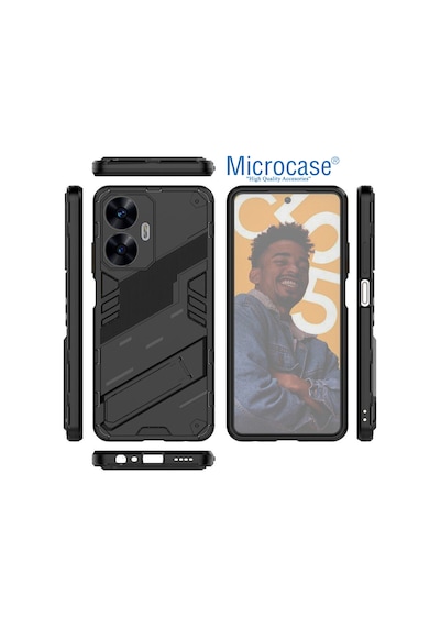 Realme C55 Matrix Serisi Armor Standlı Kılıf - Al3416 Realme C55 Matrix Serisi Armor Standlı Kılıf - Al3416