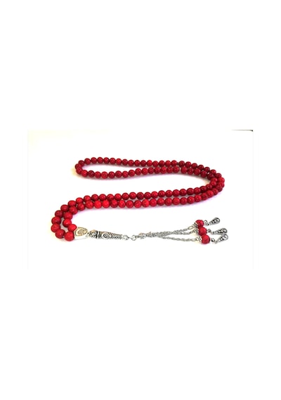 99Lu Namaz Tesbihi - Mercan Doğaltaş Tesbih - 8 MM Küre Kesim