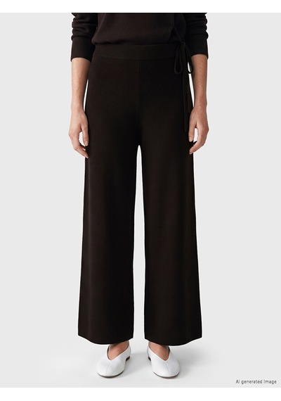 Lcw Modest Kahverengi Beli Lastikli Kadın Triko Pantolon