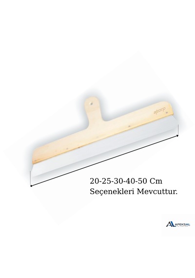 Skarp Eğri Saplı Spatula 40 Cm Paslanmaz Çelik Macun Sıva Derz Düzeltme Temizlik Ispatulası