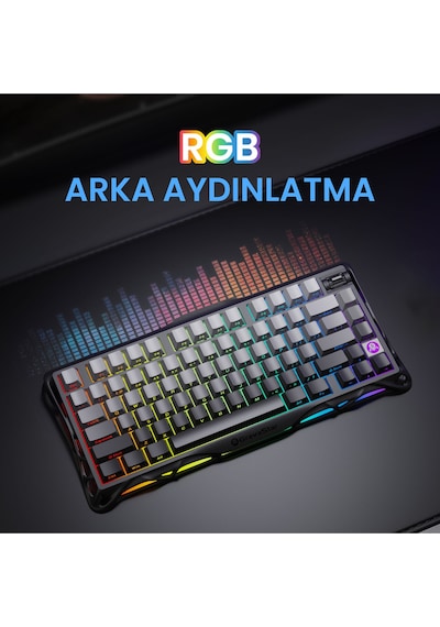 Gravastar Mercury K1 RGB Kablosuz Mekanik Oyuncu Q Klavye
