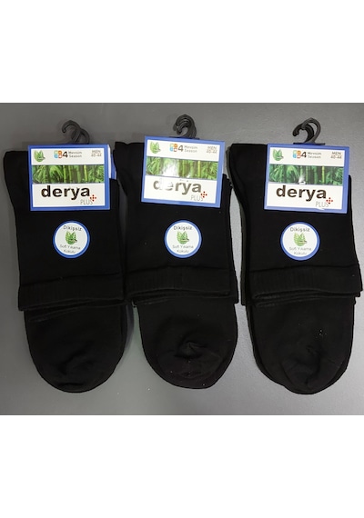 Derya Erkek Bambu Kısa Konç Çorap 6 Adet Siyah