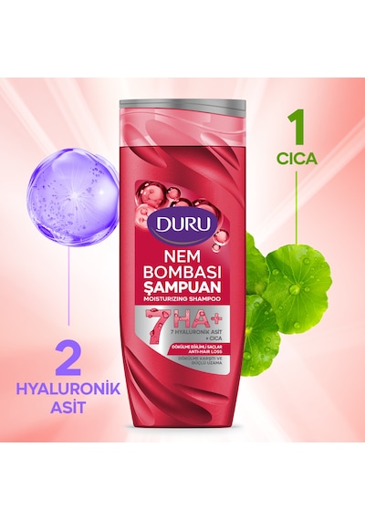Duru Nem Bombası Dökülme Eğilimli Saçlar İçin Dökülme Karşıtı Şampuan 3x400 Ml