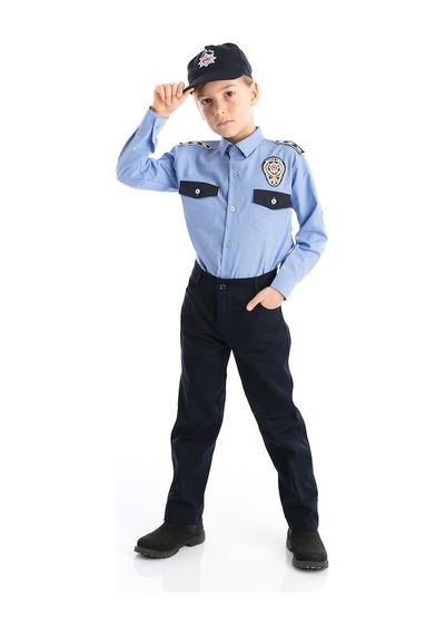 Çocuk Polis Kıyafeti Turkuaz