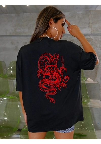Startmore Garalio Unisex Oversize Gumball Baskılı T-shirt Siyah-ejdr
