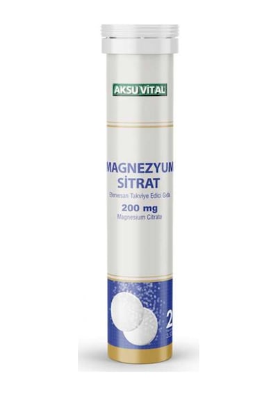 Aksu Vital Magnezyum Sitrat Efervesan 20 Tablet