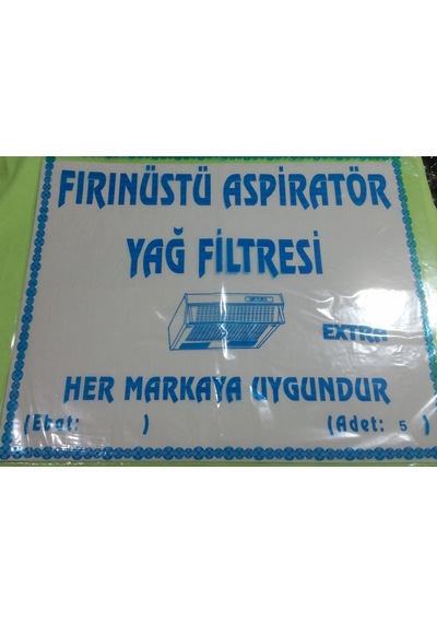 Fırın Üstü Aspiratör Filitresi 5 Ad