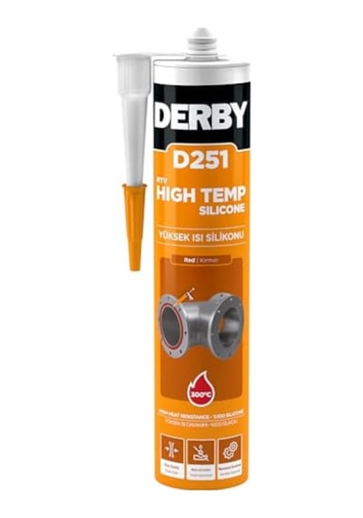 D251 Rtv Isı Silikonu 300 Derece C Kırmızı - 280ml 00