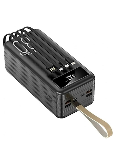 80000 Mah Ultra Yüksek Kapasiteli Taşınabilir Batarya Avcı Kampçı Güç Ünitesi Profesyonel Powerbank Siyah