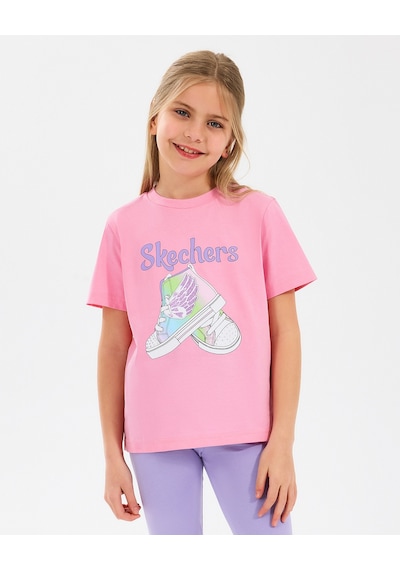 Skechers G Graphic Tee T-shirt Büyük Kız Çocuk Pembe Tshirt Sk2510019-610 Pembe