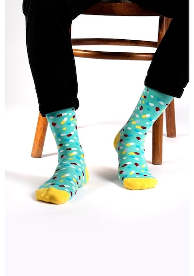 Ozzy Socks Pills Desenli Çorap Çok Renkli