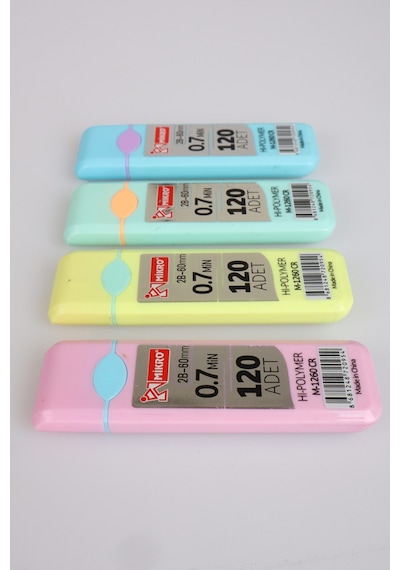 X Dekomus Pastel Touch Collection "2 Adet" 120'li 0.7 Mm 2b Uç Seti "dekomus Cep Defteri Hediyeli" Altın