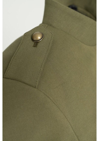 Thalure Kadın Haki Süslü Fit Blazer