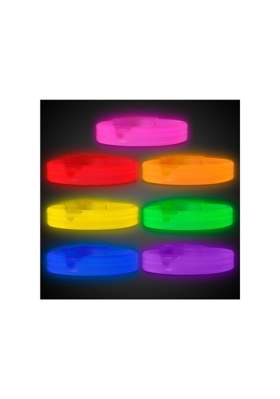 Glow Partisi Glow Ekstra Kalın Fosforlu Bileklik 6 Renk 6 Adet 5224 Diğer