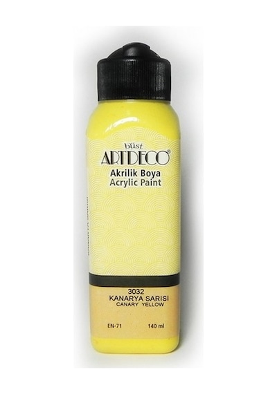 Artdeco Akrilik Boya 140 Ml Kanarya Sarısı Y-070r-3032 Çok Renkli