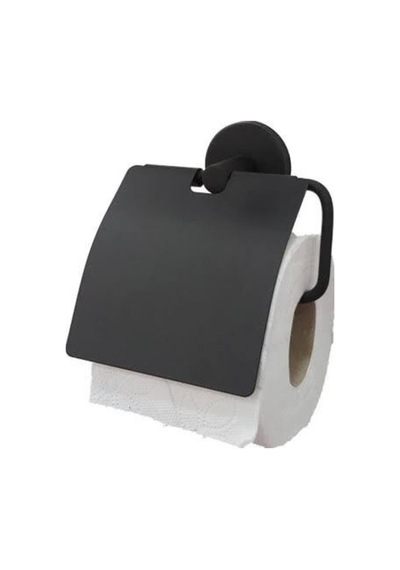 Siyah Geniş Kapaklı Tuvalet Kâğıtlığı Wc Kağıtlık Tuvalet Kağıdı Askısı Diğer