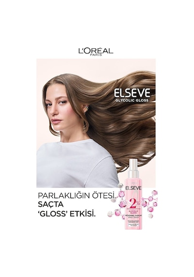Elseve Glycolic Gloss Mükemmel Parlaklık Veren Saç Bakım Sprey Serum 150 ML