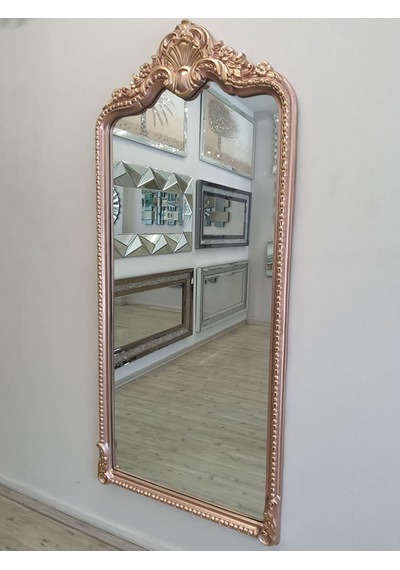 Ayna Denizi Princess Great Copper Gold Model Rose Gold Altın Renk Dekoratif Boy Aynası Altın - Rose Gold
