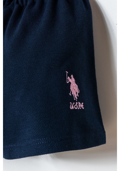 U.s. Polo Assn. Kız Bebek Pembe Şort Takım Usb3028-c-v2 Pembe