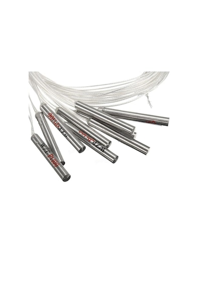 5 Adet Wzp Pt100 Sıcaklık Sensörü - 4x30mm Paslanmaz Çelik Prob, 50cm 2 Uçlu Hassas Isı Ölçer