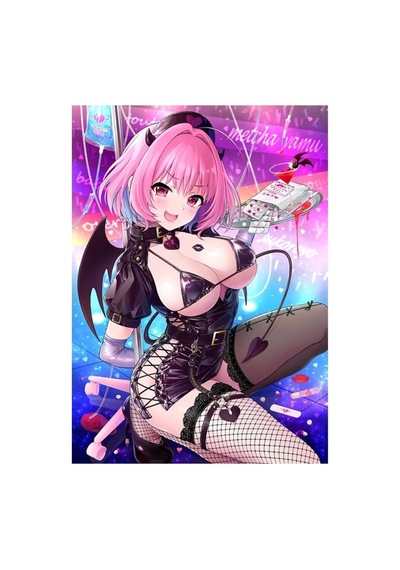 Pembe Anime Gamer: Kız Tablo Ahşap Poster Dekoratif Karışık - 223820739 Karışık