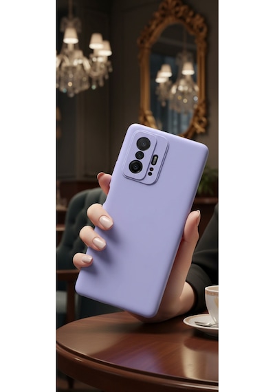 Xiaomi Mi 11t Pro 5g Uyumlu İçi Kadife Kamera Korumalı Renkli Silikon Kılıf