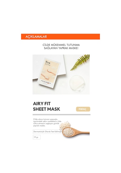 Missha Pirinç Özlü Aydınlatıcı ve Nemlendirici Yaprak Maske Seti 5 x 17 G