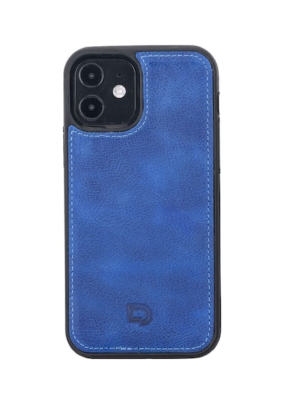 Plm Apple İphone 12 Pro Uyumlu Deri Cüzdanlı Kılıf Okyanus Mavi Acı Kahverengi