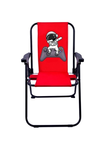 Exent Game Astro 2-6 Yaş Lüx Çocuk Piknik Sandalyesi-mini Kamp Sandalyesi-kırmızı