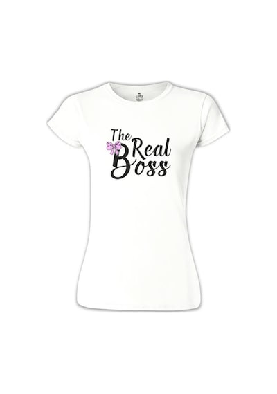The Real Boss Beyaz Kadın Tshirt 001