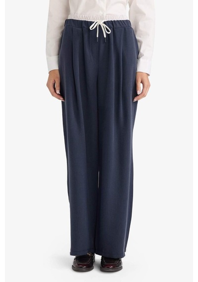 Defacto Baggy Fit Çift Cepli Normal Bel Standart Boy Tensel Pantolon G2870ax25aunv200 Lacivert