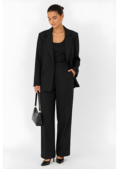Lili Woman Kadın Siyah Oversize Blazer Ceket 9281