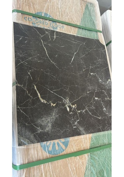 14 Adet 60x60cm Siyah Mermer Desenli Floor Pvc-lvt Yapışkanlı Yer Kaplama Parkesi Kauçuklu S74-p