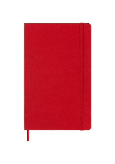 Moleskine Çizgisiz Kırmızı Defter L Boy Sert Kapak