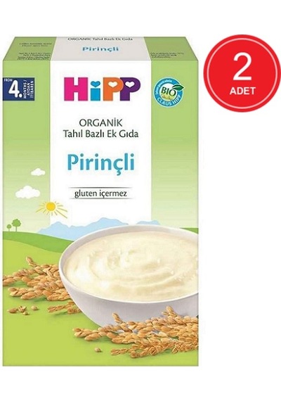 Hipp Organik Pirinçli Tahıl Bazlı Ek Gıda 4+ Ay Kaşık Maması 2 x 200 G