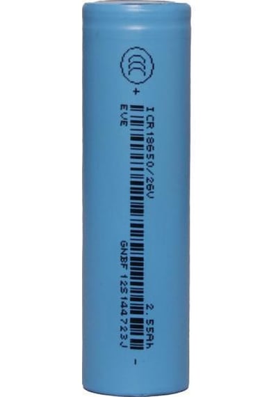 Eve 18650 26v 2.55 Ah 3c Şarj Edilebilir Pil 5'li