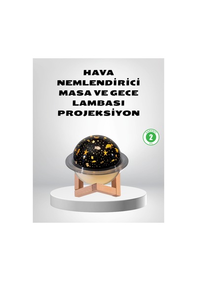 Usb Projeksiyon Gece Lambası Ve Hava Nemlendirici Aromaterapi Destekli, Taşınabilir Mini Renk