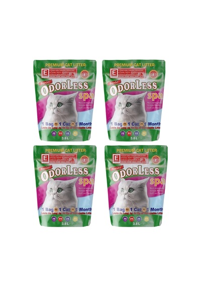 Freshy Odorless Ekstra 4 Aylık Kristal Kedi Kumu 4 x 3800 ML