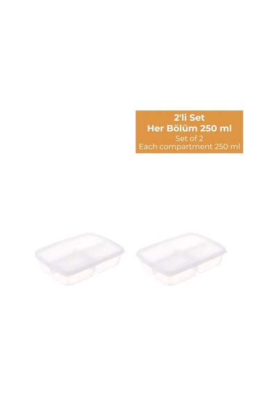 4 Bölmeli Buzdolabı Organizeri 1 Lt, Friz Düzenleyici, 2'li Set Desenli